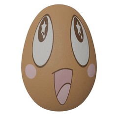 Fototapeta premium Oster Ei mit Gesicht