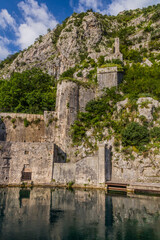 Obraz premium Fortification walls of Kotor, Montenegro.