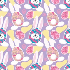 Fotobehang easter egg seamless pattern design © Koon