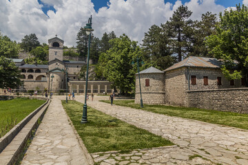 CETINJE, MONTENEGRO - JUNE 2, 2019: View of Cetinje monastery, Montenegro