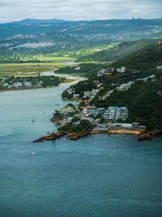 The knysna heads, the lagoon and the Leisure Island in the Garden Route