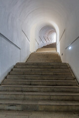 Tunnel leading to Njegos mausoleum in Lovcen national park, Montenegro