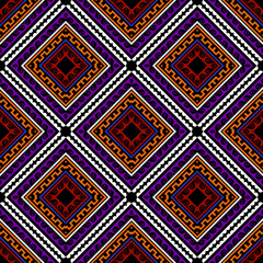 Rhombus seamless pattern. Vector ornamental tribal ethnic background. Repeat greek backdrop. Abstract modern ornament with greek key, meanders, geometrical shapes, rhombus, waves, frames, borders