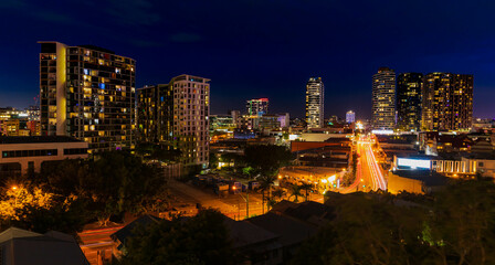 Obraz premium Brisbane City by night, Queensland, Australia