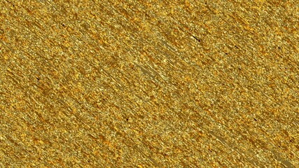 Golden texture with diagonal noise. Golden background. The rough surface is yellow.
