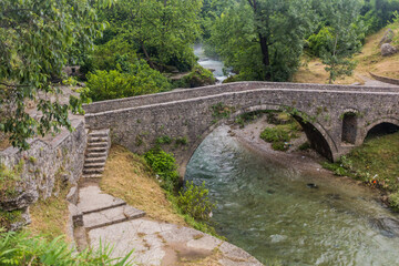 Fototapeta na wymiar Old Ottoman bridge in Podgorica, capital of Montenegro