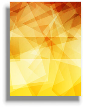 Presentation cover template, red and yellow vector background
