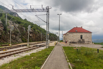 Fototapeta na wymiar Railway station Ostrog in Montenegro