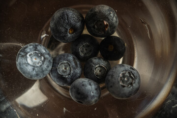 blueberries on wooden background