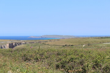 Fototapeta na wymiar landscape of the Cornish coast near Tintagel
