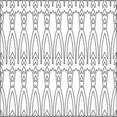 Abstract Geometric Pattern generative computational art illustration.Black and 
white pattern for wallpapers and backgrounds. line art.