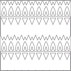 Abstract Geometric Pattern generative computational art illustration.Black and 
white pattern for wallpapers and backgrounds. line art.