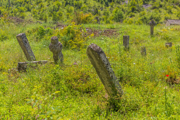 Cemetery in Blagaj village near Mostar, Bosnia and Herzegovina