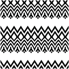 Seamless ethnic pattern.Abstract Geometric Pattern generative computational art illustration.Black and 
white pattern for wallpapers and backgrounds. 