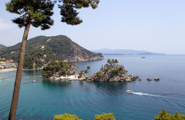 beautiful summer day in PARGA, A BEAUTIFUL TOWN ON THE COAST OF THE IONIAN SEA IN GREECE - 479254175