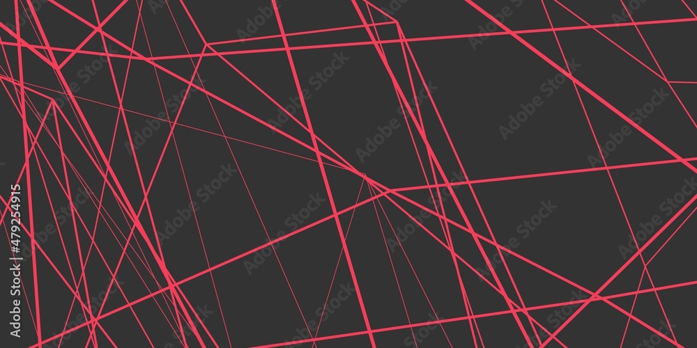 Poster abstract rendering of colored lines on a gray background.