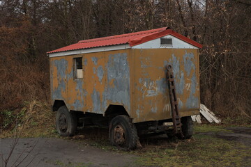 Industrial truck at the river