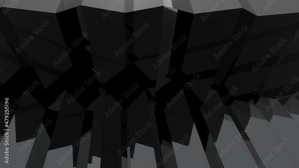 Poster abstract gray background from lines and polygons.