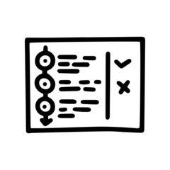 strategic planning checklist line vector doodle simple icon
