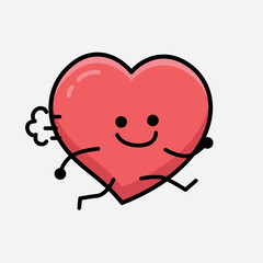 Heart Character Mascot Vector Illustration
