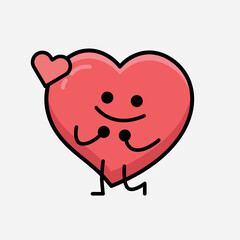 Heart Character Mascot Vector Illustration