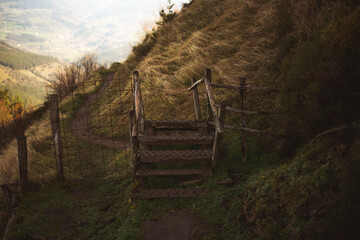 stairs in the mountain
