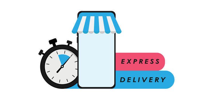 Fast online delivery service concept, online order tracking for delivery