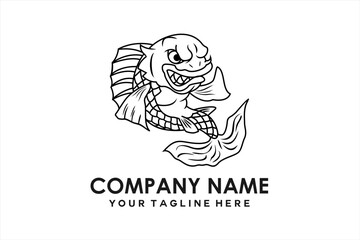 cartoon fish logo