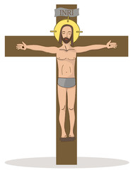 Jezus na krzyżu ukrzyżowanie Wielki Post