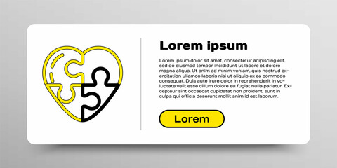 Line Heart icon isolated on white background. Romantic symbol linked, join, passion and wedding. Valentine day symbol. Colorful outline concept. Vector