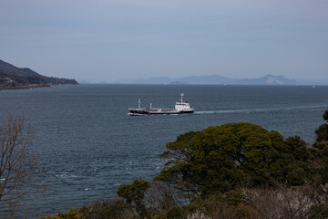 EOSRP.山口大島、海上船。
