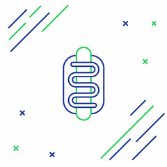 Line Hotdog sandwich icon isolated on white background. Sausage icon. Fast food sign. Colorful outline concept. Vector