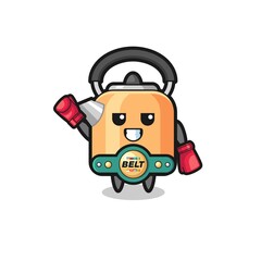kettle boxer mascot character