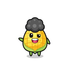 corn character as the afro boy