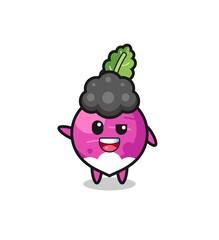 turnip character as the afro boy