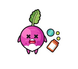 illustration of overdose turnip character