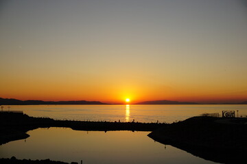 黄昏　夕景　りんくう夕焼け