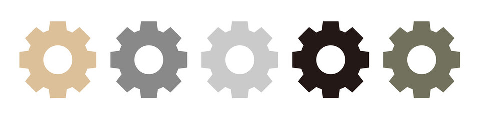 Gear icons. Simple vector image.