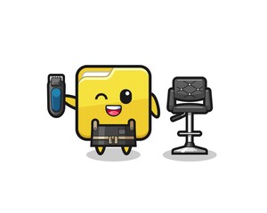 Fototapeta premium folder barbershop is holding a trimer