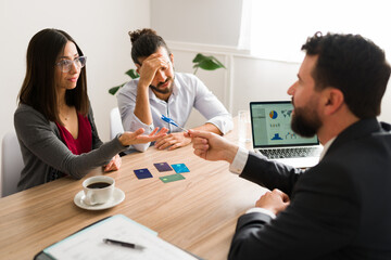 Attractive woman with debt problems