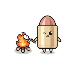 bullet character is burning marshmallow