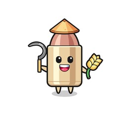 bullet Asian farmer holding paddy