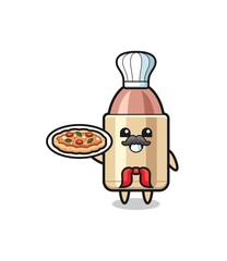 bullet character as Italian chef mascot