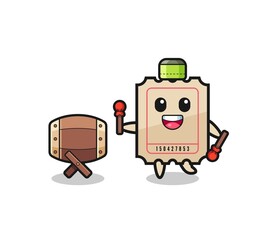 ticket muslim cartoon is beating the bedug