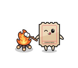 ticket character is burning marshmallow