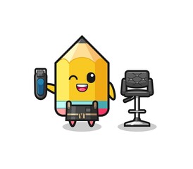 pencil barbershop is holding a trimer