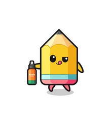 cute pencil holding mosquito repellent