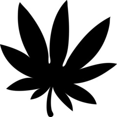 Marijuana cannabis flat vector icon. Hand drawn style design illustrations..eps