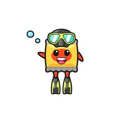 the snack diver cartoon character