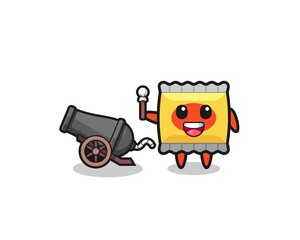 cute snack shoot using cannon